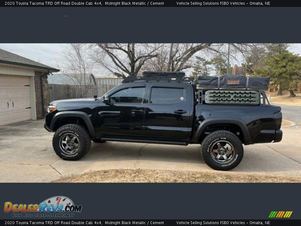 2020 Toyota Tacoma TRD Off Road Double Cab 4x4 Midnight Black Metallic / Cement Photo #7