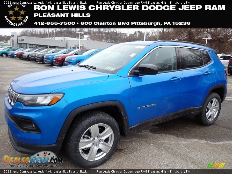 2022 Jeep Compass Latitude 4x4 Laser Blue Pearl / Black Photo #1