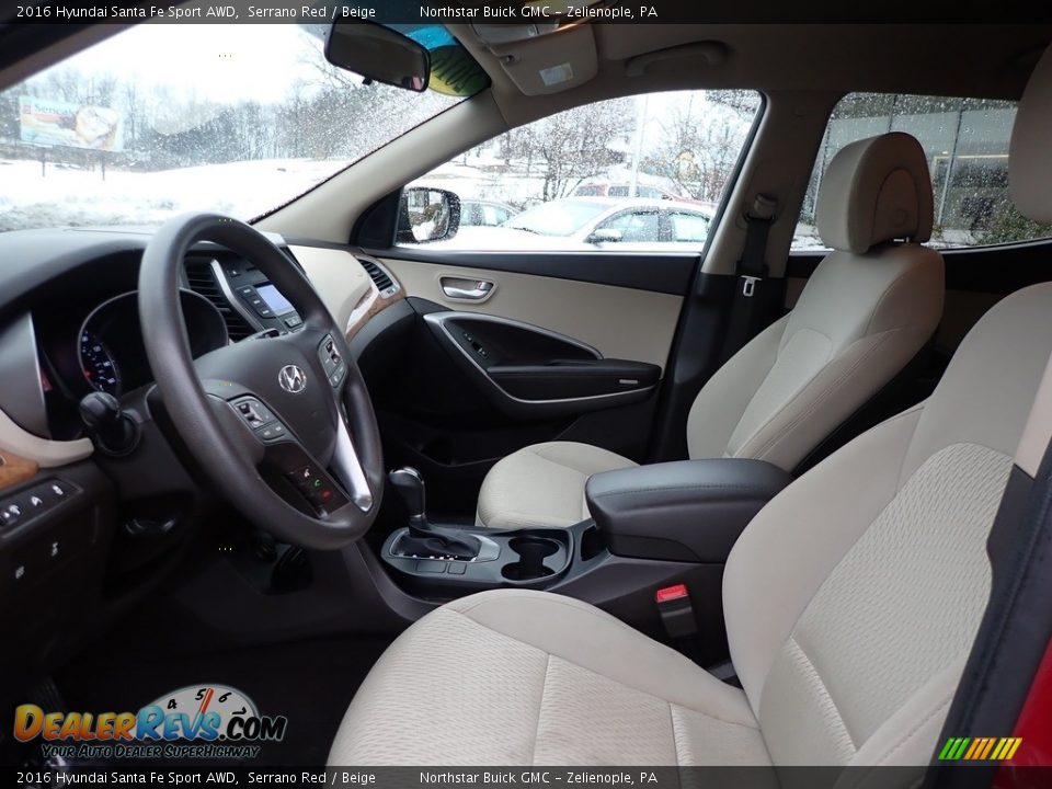 Front Seat of 2016 Hyundai Santa Fe Sport AWD Photo #16