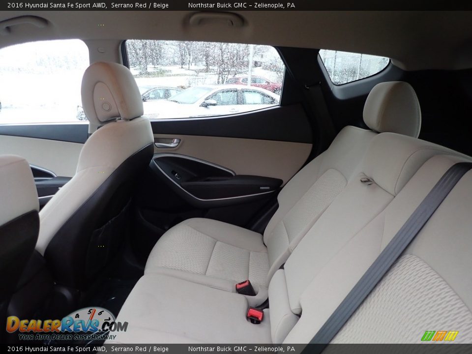 Rear Seat of 2016 Hyundai Santa Fe Sport AWD Photo #17