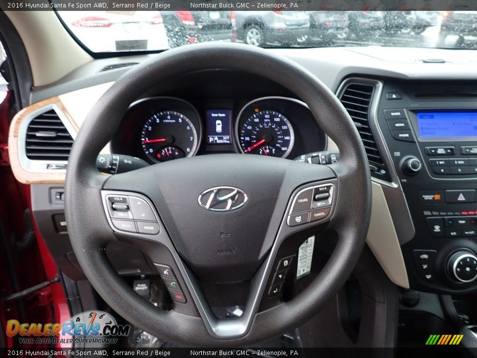 2016 Hyundai Santa Fe Sport AWD Steering Wheel Photo #21