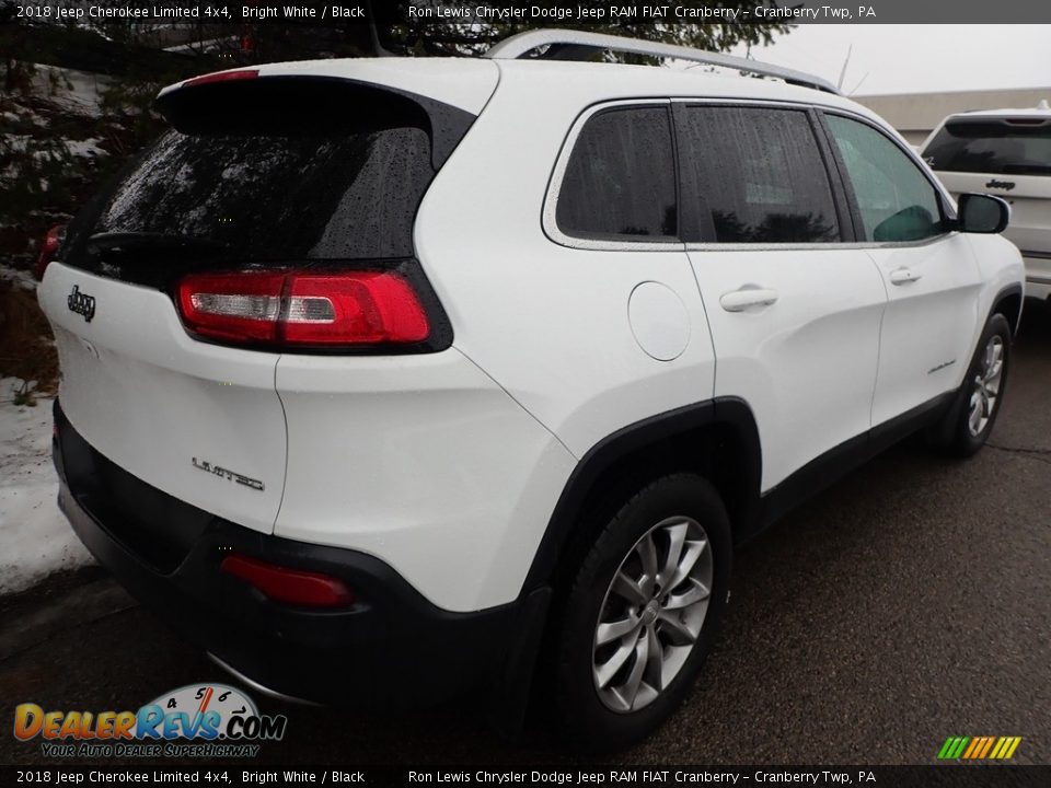 2018 Jeep Cherokee Limited 4x4 Bright White / Black Photo #3