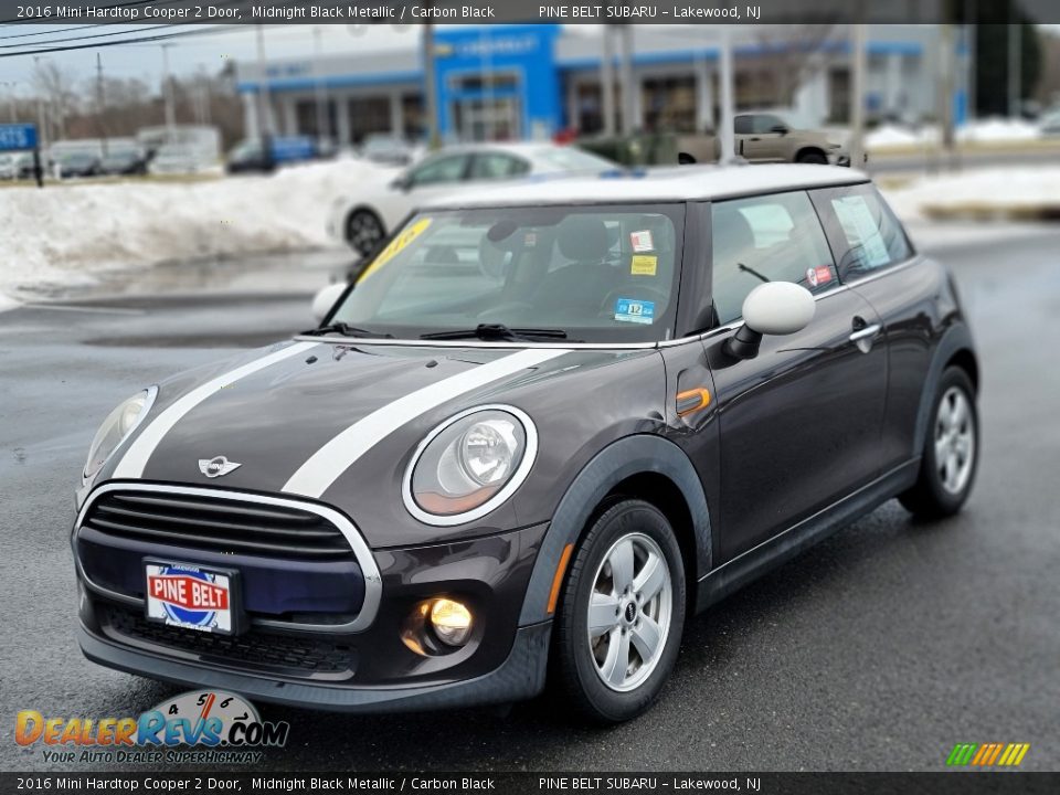 2016 Mini Hardtop Cooper 2 Door Midnight Black Metallic / Carbon Black Photo #1