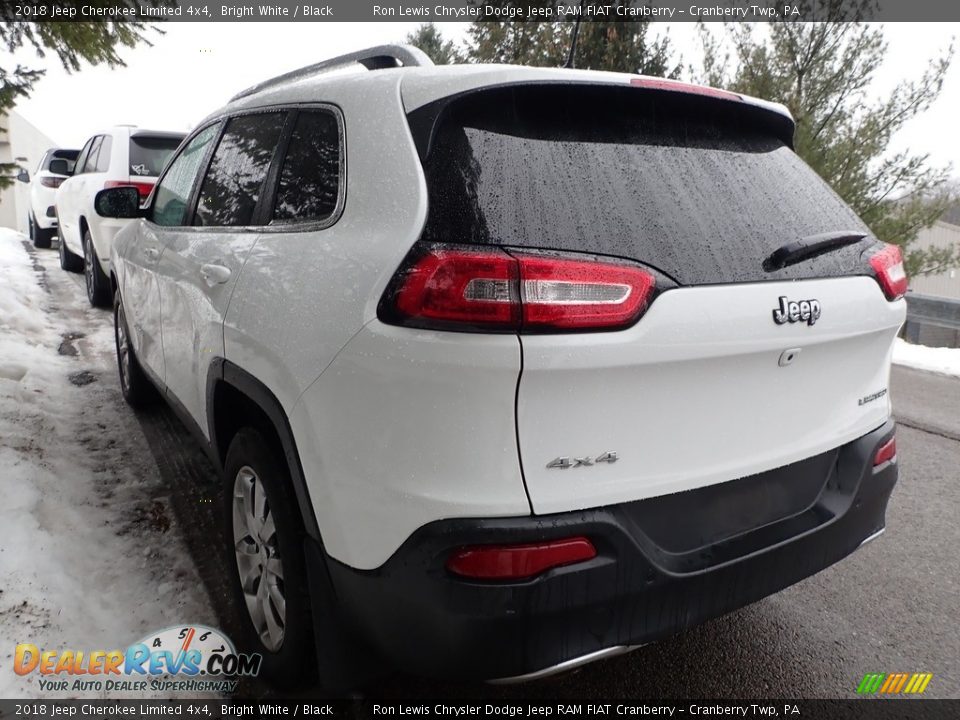 2018 Jeep Cherokee Limited 4x4 Bright White / Black Photo #4