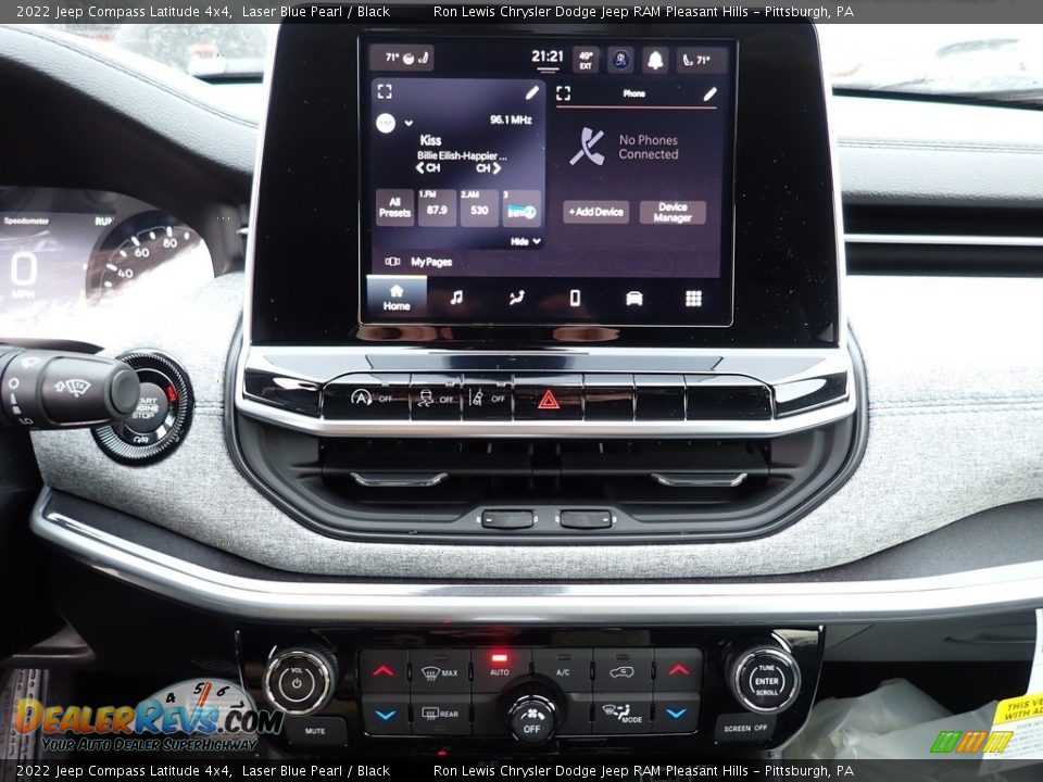 2022 Jeep Compass Latitude 4x4 Laser Blue Pearl / Black Photo #20