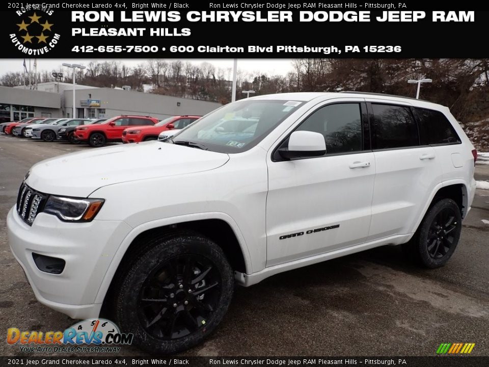 2021 Jeep Grand Cherokee Laredo 4x4 Bright White / Black Photo #1