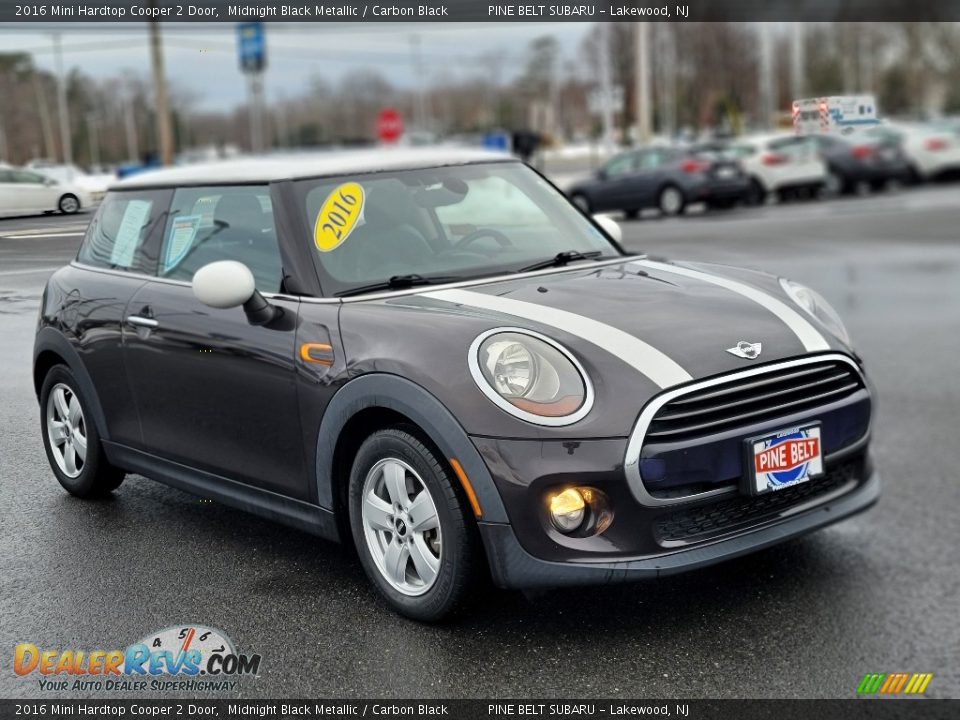 2016 Mini Hardtop Cooper 2 Door Midnight Black Metallic / Carbon Black Photo #14