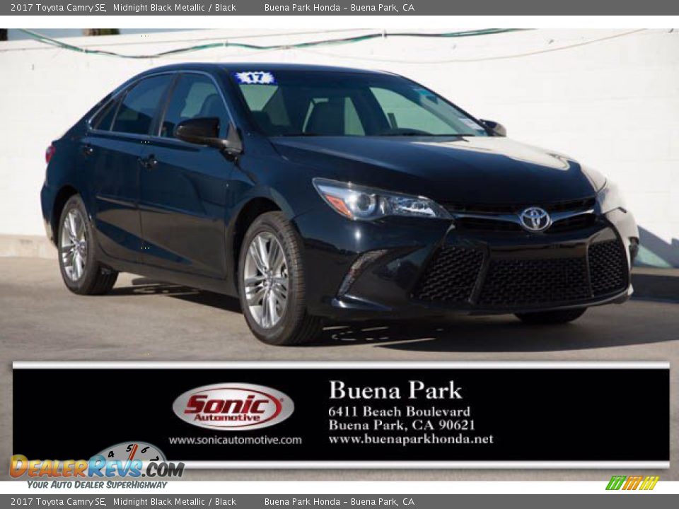 2017 Toyota Camry SE Midnight Black Metallic / Black Photo #1