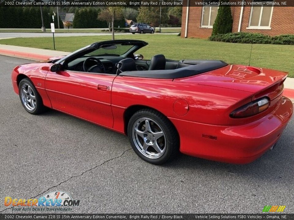 Bright Rally Red 2002 Chevrolet Camaro Z28 SS 35th Anniversary Edition Convertible Photo #2