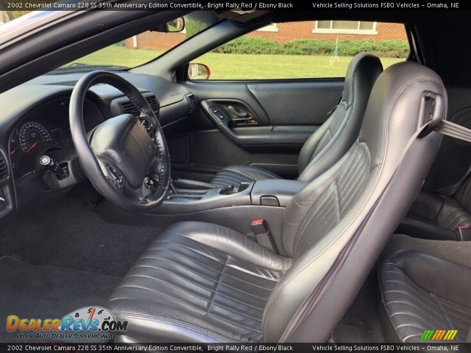 Ebony Black Interior - 2002 Chevrolet Camaro Z28 SS 35th Anniversary Edition Convertible Photo #4