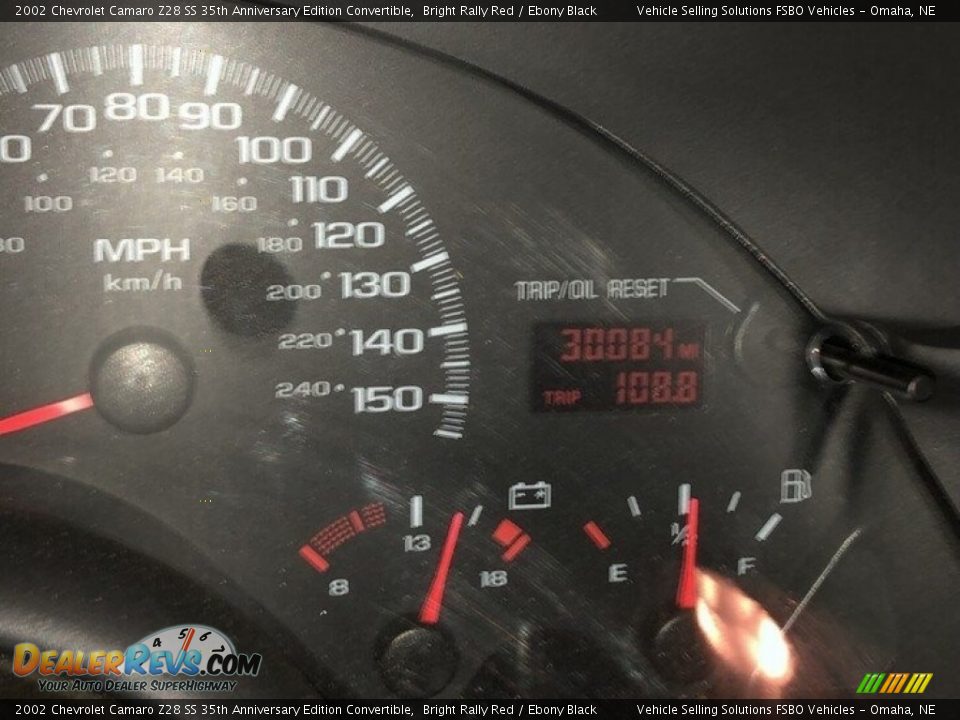 2002 Chevrolet Camaro Z28 SS 35th Anniversary Edition Convertible Gauges Photo #7