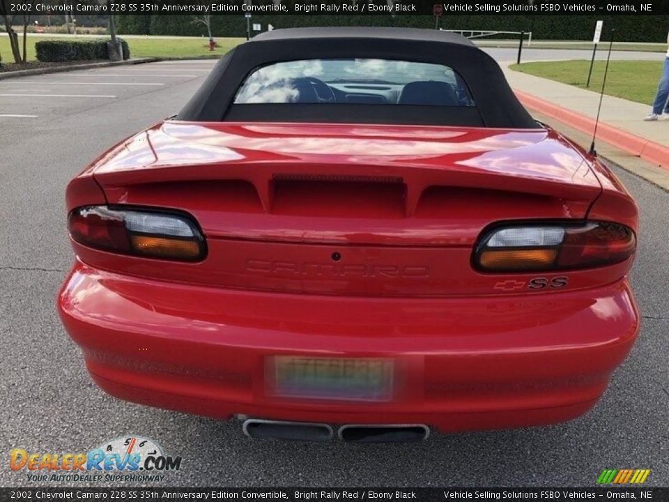 2002 Chevrolet Camaro Z28 SS 35th Anniversary Edition Convertible Bright Rally Red / Ebony Black Photo #14