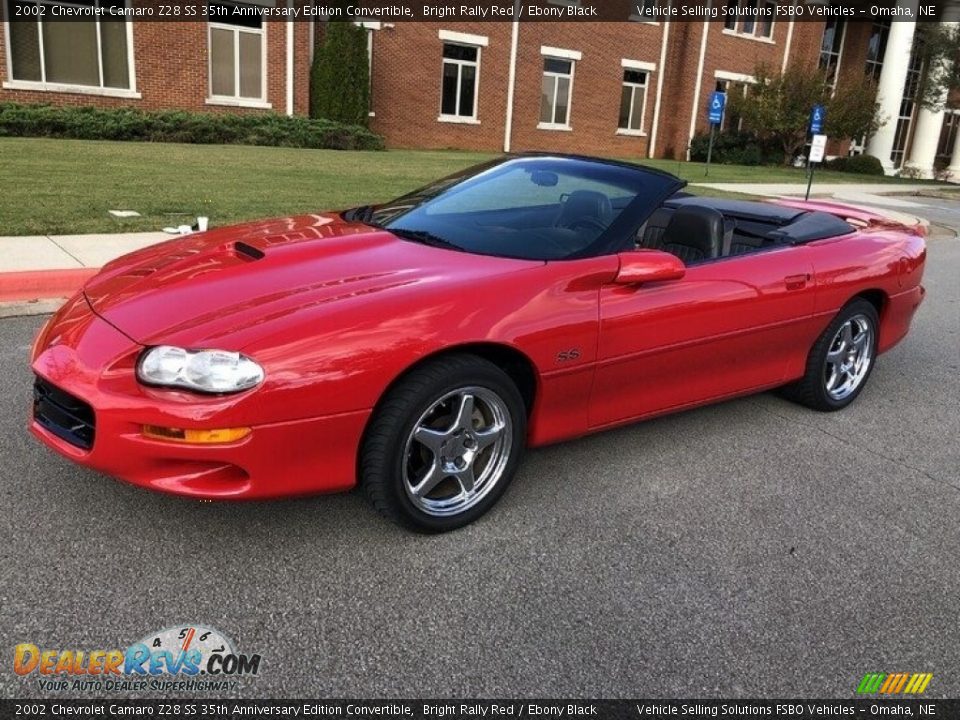 Front 3/4 View of 2002 Chevrolet Camaro Z28 SS 35th Anniversary Edition Convertible Photo #18