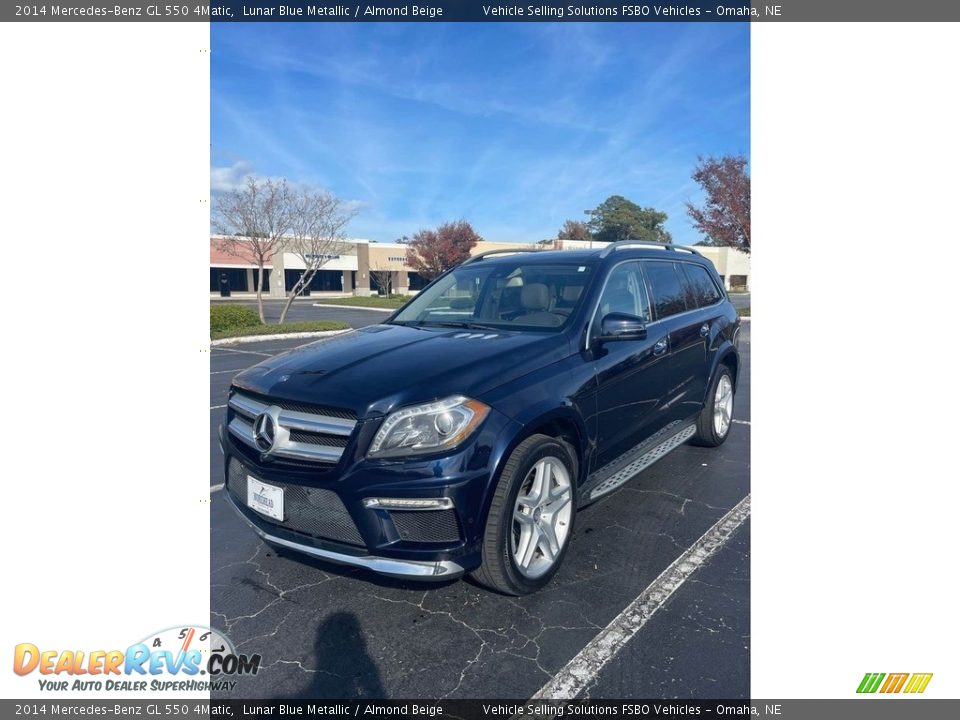 2014 Mercedes-Benz GL 550 4Matic Lunar Blue Metallic / Almond Beige Photo #2