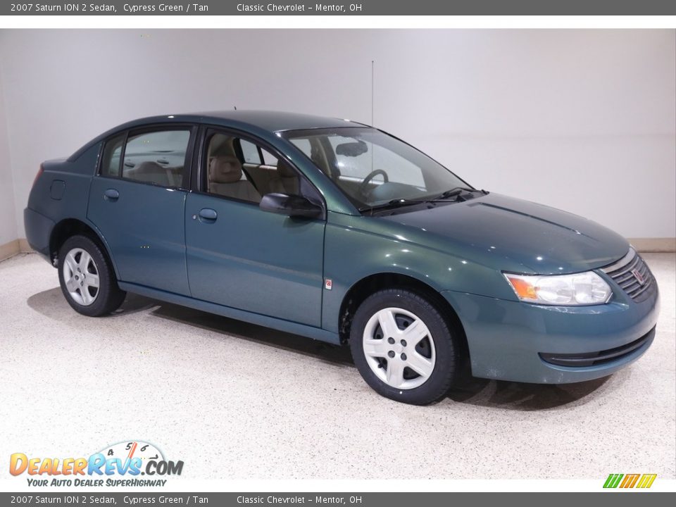 2007 Saturn ION 2 Sedan Cypress Green / Tan Photo #1