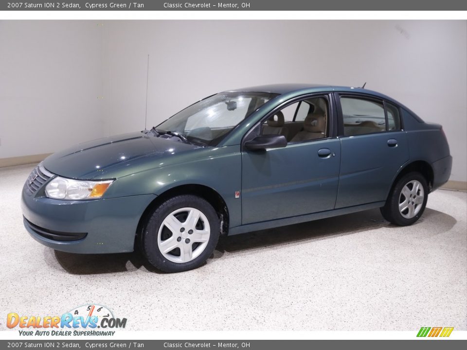 2007 Saturn ION 2 Sedan Cypress Green / Tan Photo #3