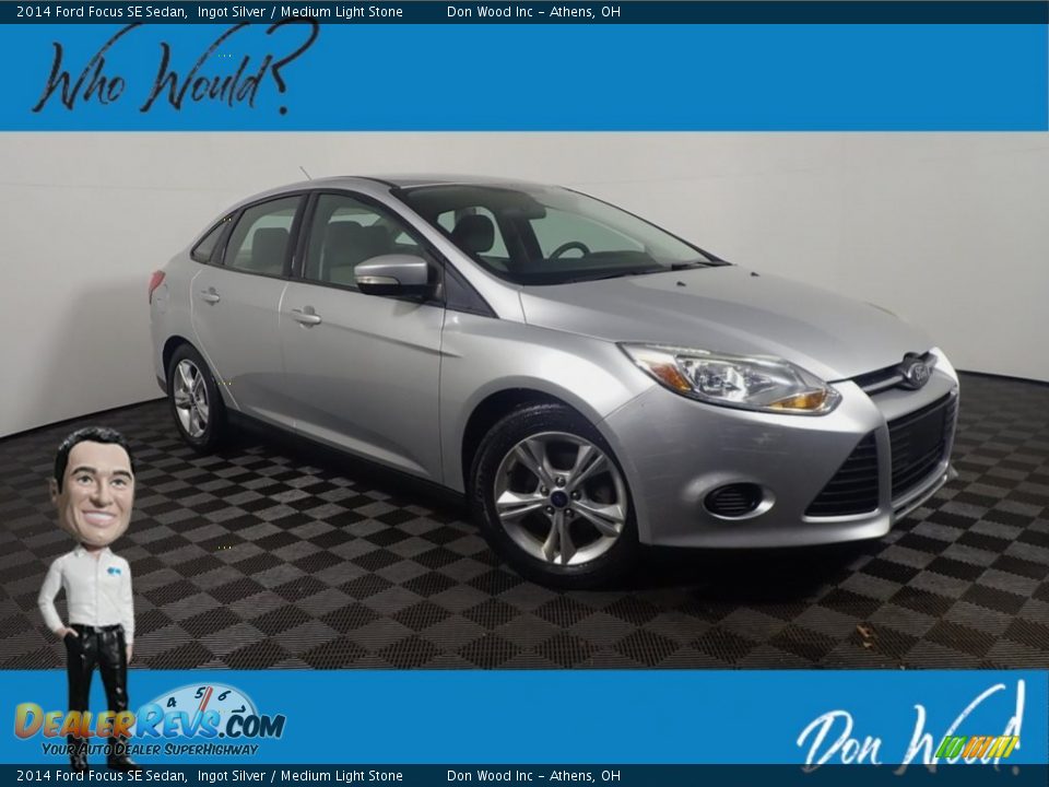 2014 Ford Focus SE Sedan Ingot Silver / Medium Light Stone Photo #1