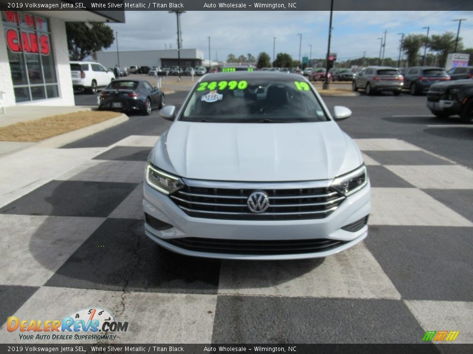 2019 Volkswagen Jetta SEL White Silver Metallic / Titan Black Photo #2