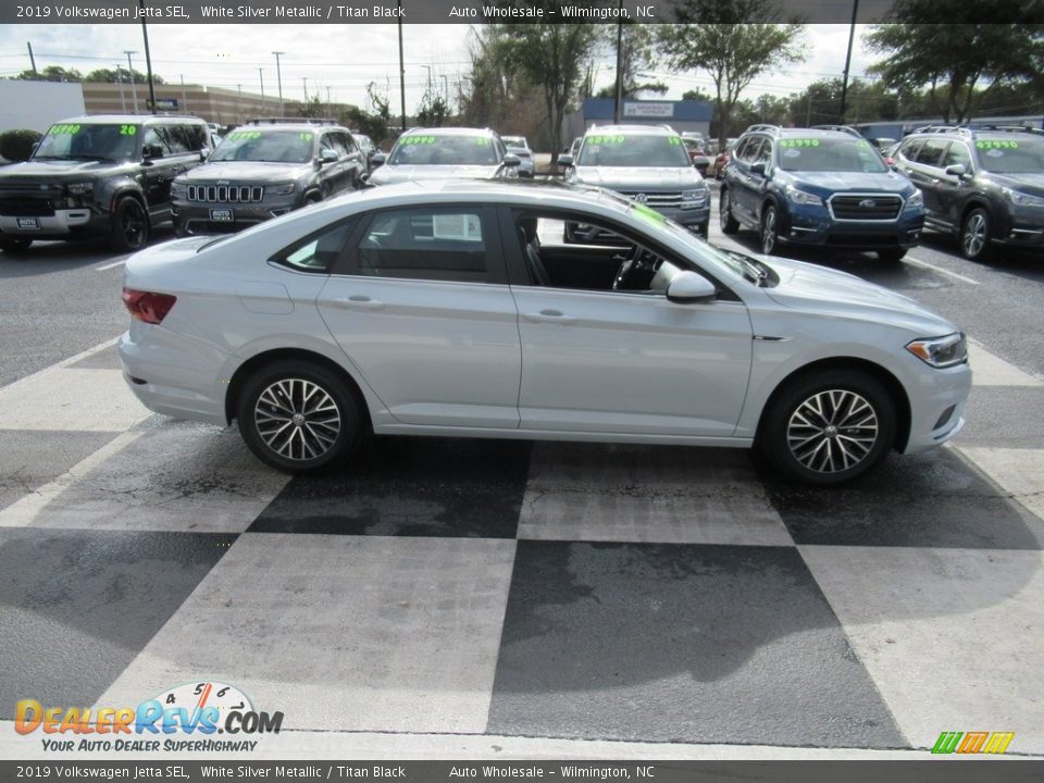 2019 Volkswagen Jetta SEL White Silver Metallic / Titan Black Photo #3