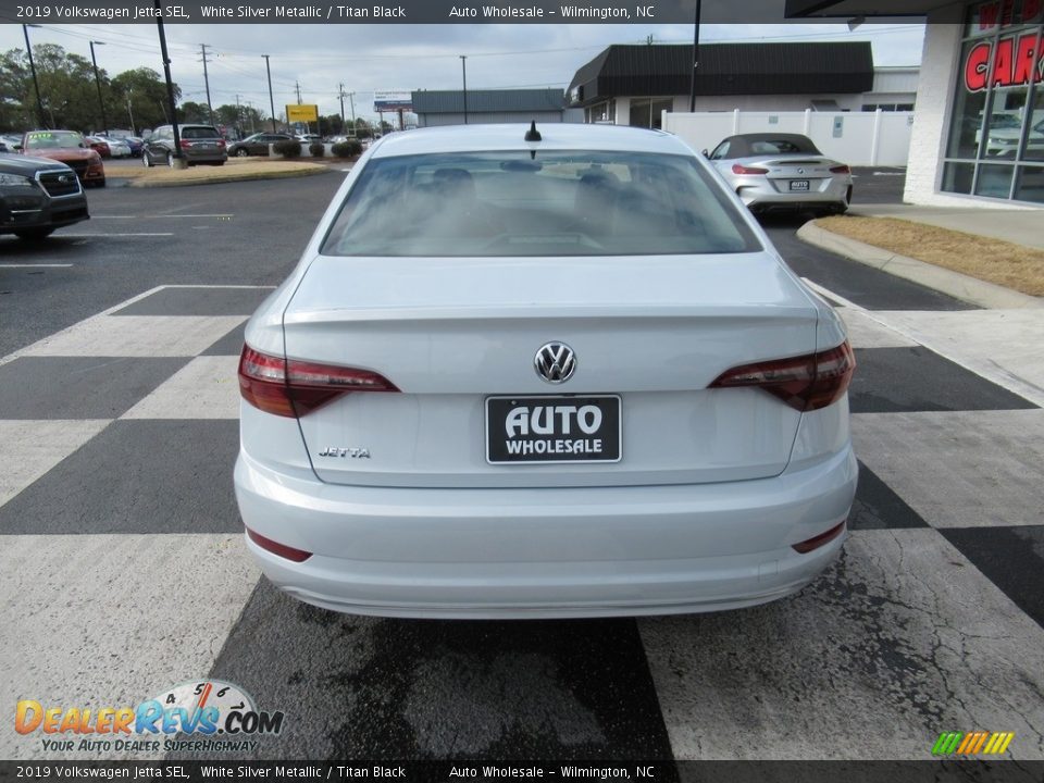 2019 Volkswagen Jetta SEL White Silver Metallic / Titan Black Photo #4