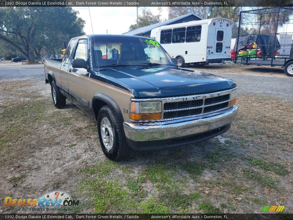 Dark Forest Green Metallic 1992 Dodge Dakota LE Extended Cab Photo #1