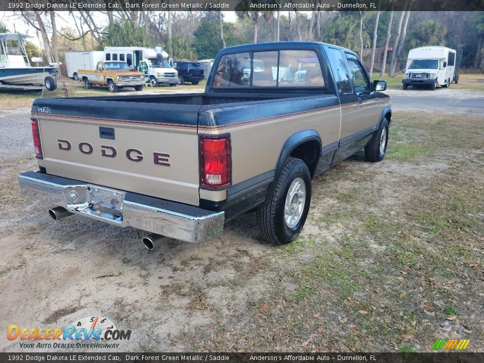 Dark Forest Green Metallic 1992 Dodge Dakota LE Extended Cab Photo #3