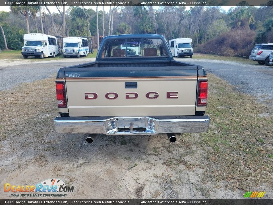 Dark Forest Green Metallic 1992 Dodge Dakota LE Extended Cab Photo #4