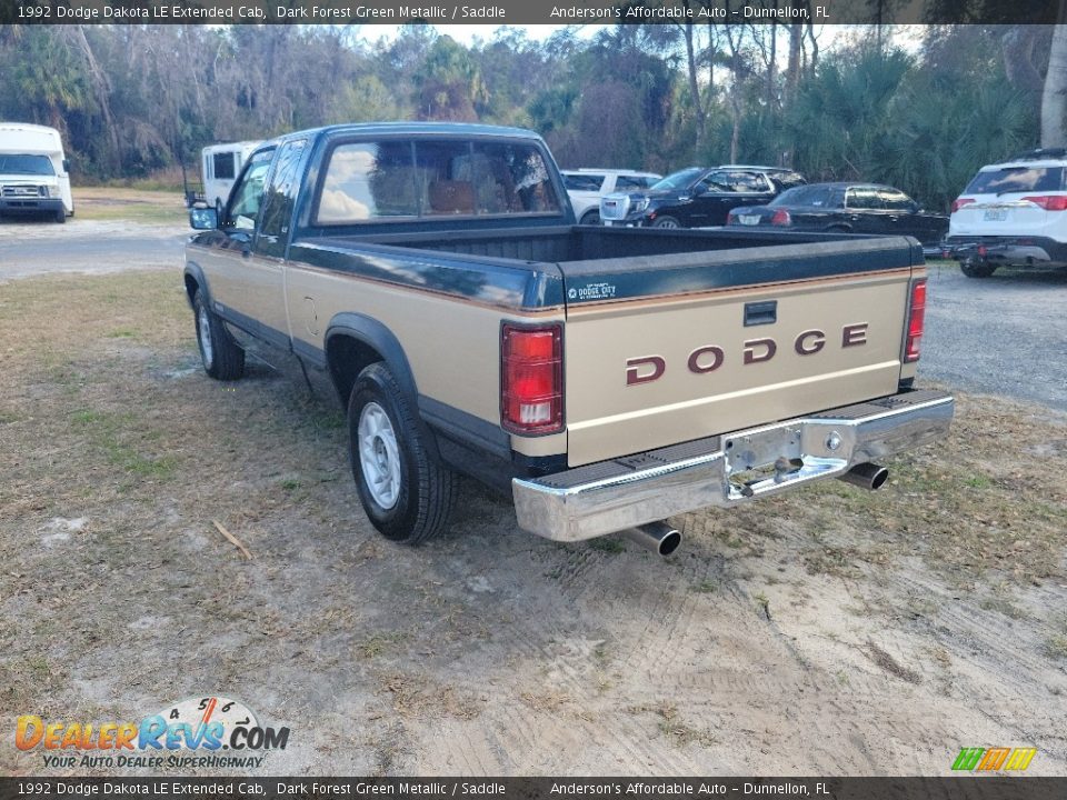 Dark Forest Green Metallic 1992 Dodge Dakota LE Extended Cab Photo #5