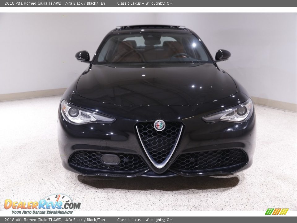 2018 Alfa Romeo Giulia Ti AWD Alfa Black / Black/Tan Photo #2