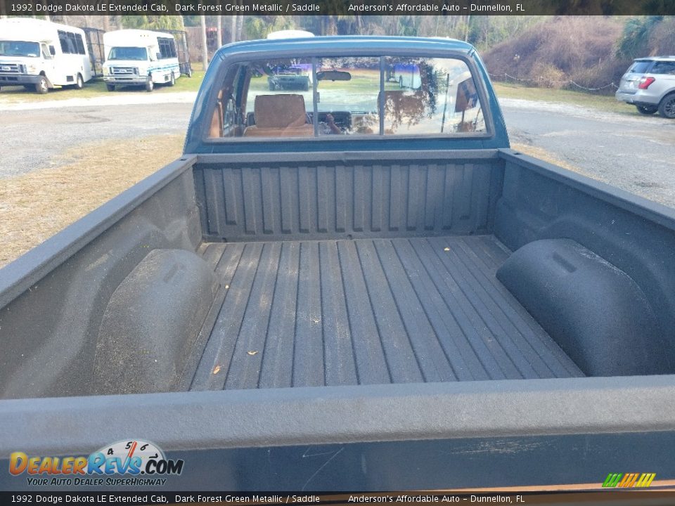 1992 Dodge Dakota LE Extended Cab Dark Forest Green Metallic / Saddle Photo #9