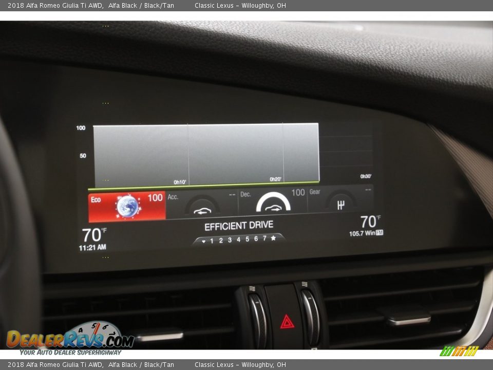 2018 Alfa Romeo Giulia Ti AWD Alfa Black / Black/Tan Photo #14