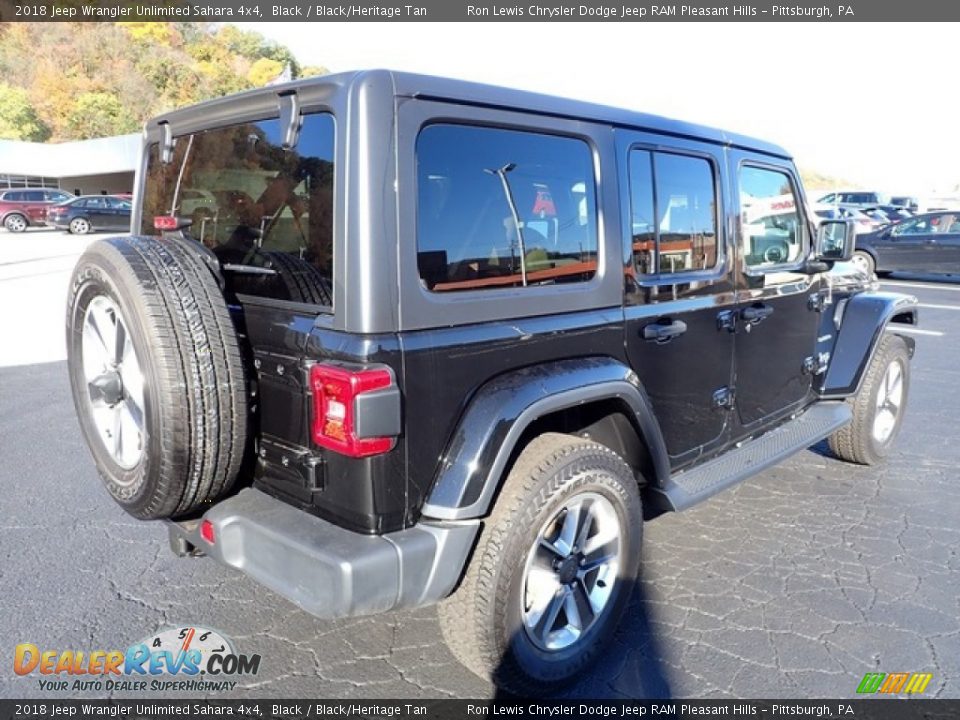 2018 Jeep Wrangler Unlimited Sahara 4x4 Black / Black/Heritage Tan Photo #2