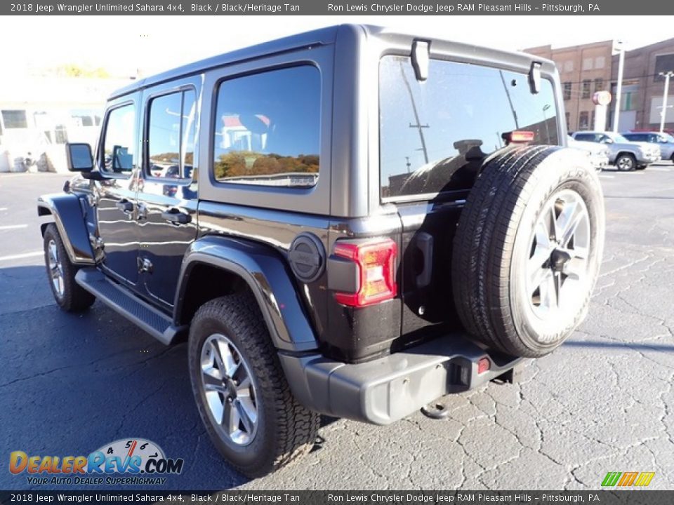 2018 Jeep Wrangler Unlimited Sahara 4x4 Black / Black/Heritage Tan Photo #4