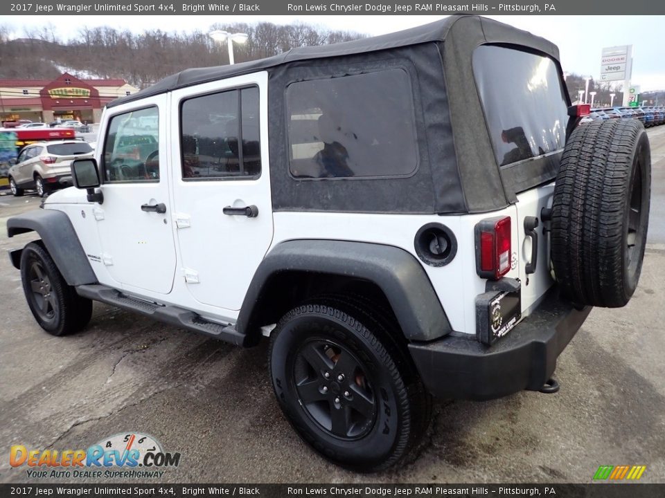 2017 Jeep Wrangler Unlimited Sport 4x4 Bright White / Black Photo #3