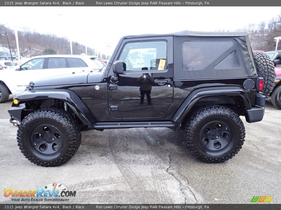 2015 Jeep Wrangler Sahara 4x4 Black / Black Photo #2