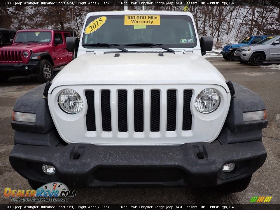 2018 Jeep Wrangler Unlimited Sport 4x4 Bright White / Black Photo #9