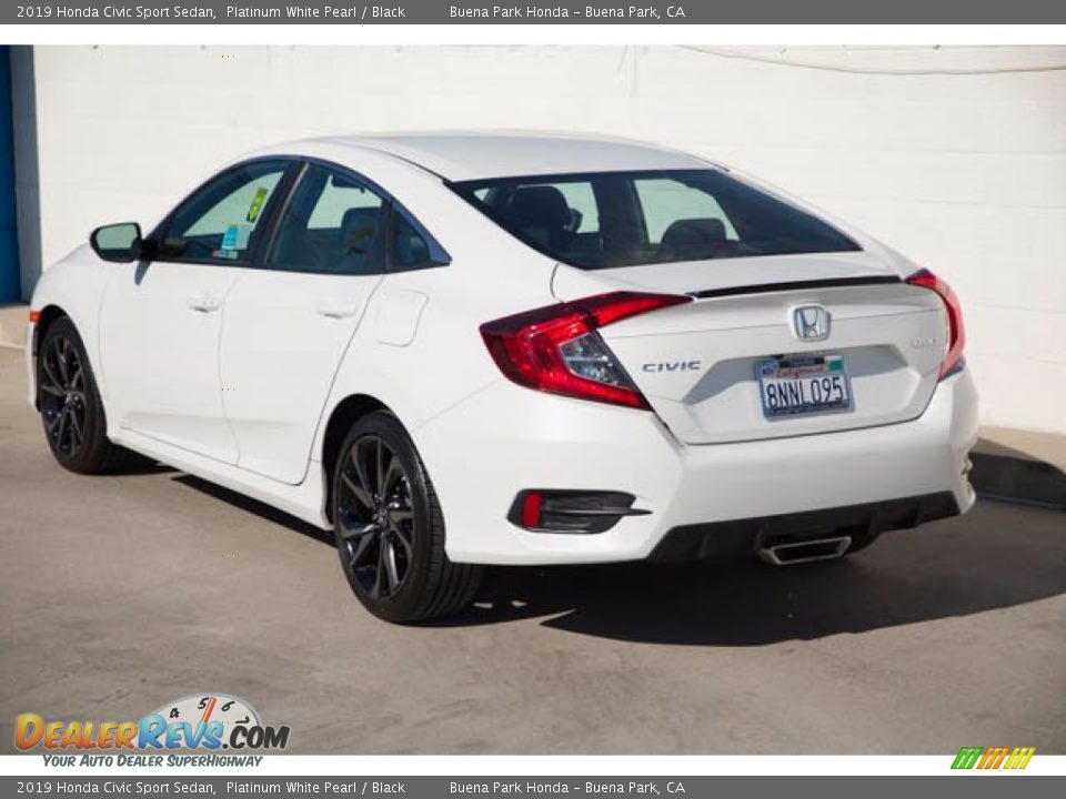 2019 Honda Civic Sport Sedan Platinum White Pearl / Black Photo #2