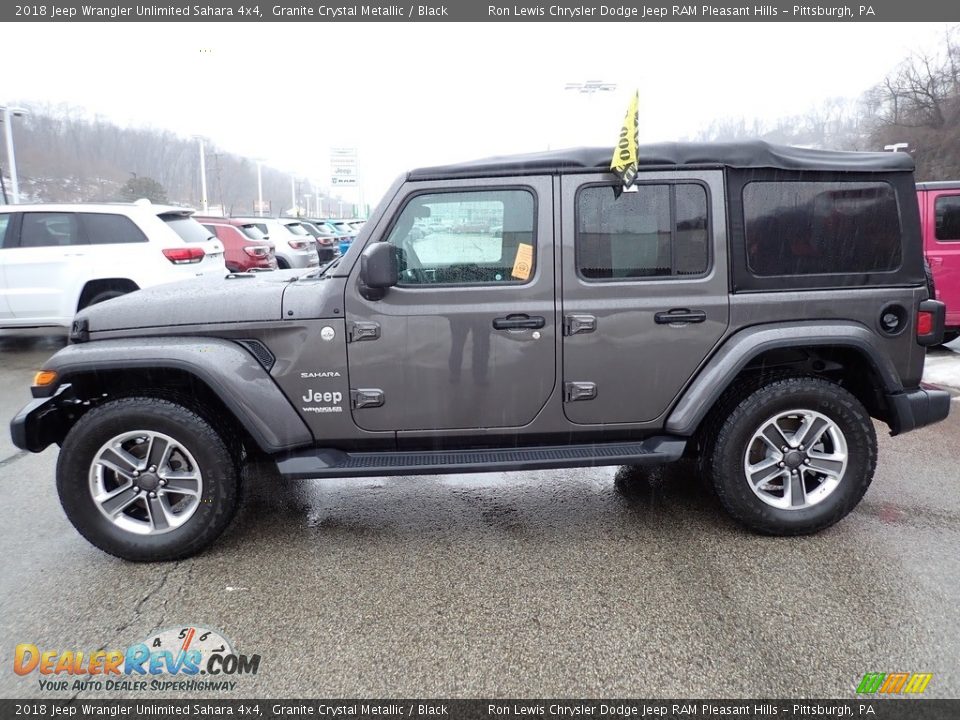 2018 Jeep Wrangler Unlimited Sahara 4x4 Granite Crystal Metallic / Black Photo #2