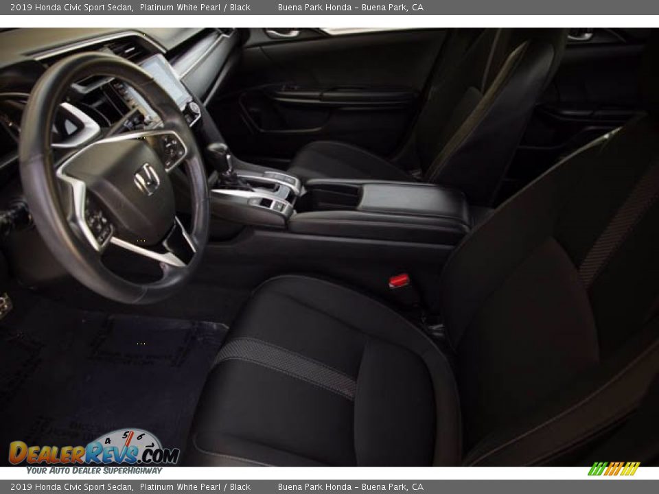 2019 Honda Civic Sport Sedan Platinum White Pearl / Black Photo #3