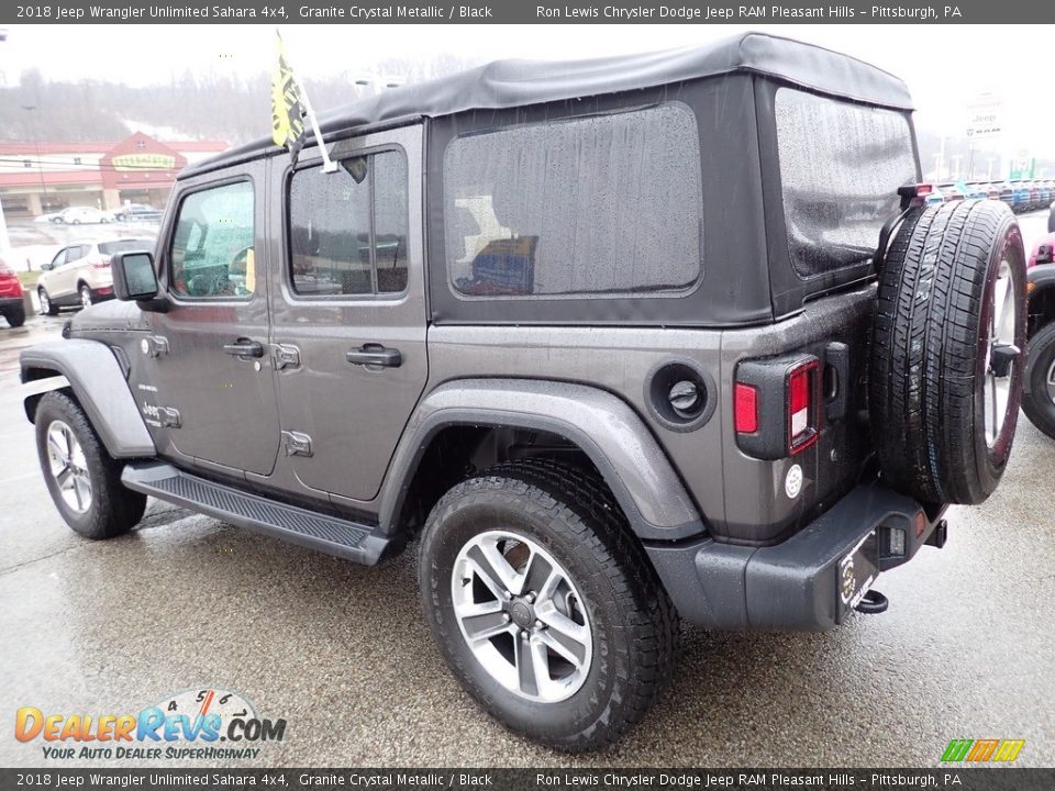 2018 Jeep Wrangler Unlimited Sahara 4x4 Granite Crystal Metallic / Black Photo #3