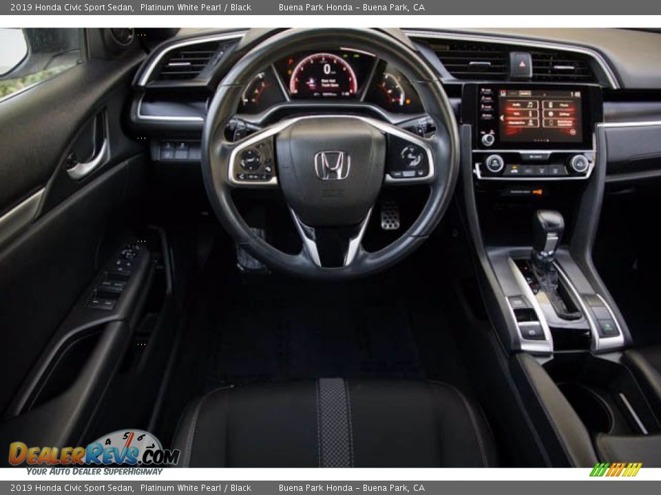 2019 Honda Civic Sport Sedan Platinum White Pearl / Black Photo #5