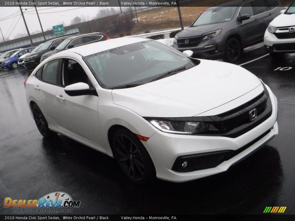 2019 Honda Civic Sport Sedan White Orchid Pearl / Black Photo #5