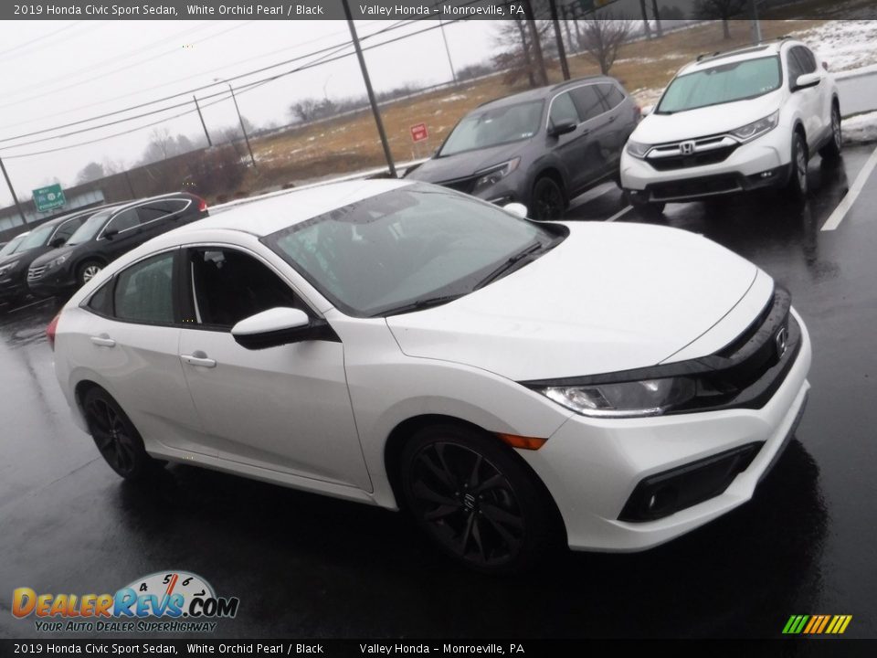 2019 Honda Civic Sport Sedan White Orchid Pearl / Black Photo #6
