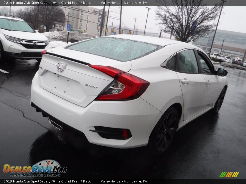 2019 Honda Civic Sport Sedan White Orchid Pearl / Black Photo #7