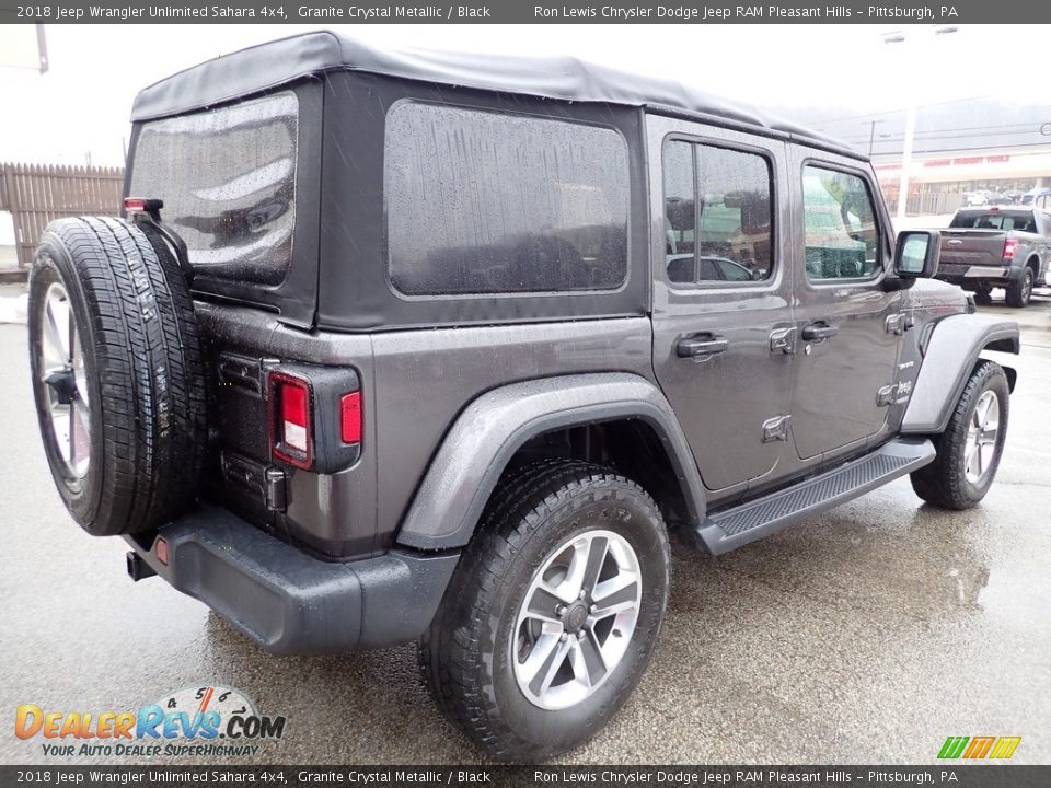2018 Jeep Wrangler Unlimited Sahara 4x4 Granite Crystal Metallic / Black Photo #6