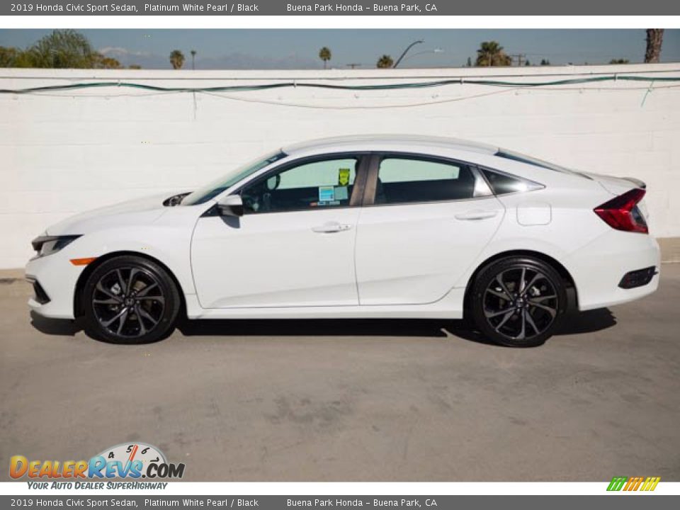 2019 Honda Civic Sport Sedan Platinum White Pearl / Black Photo #8