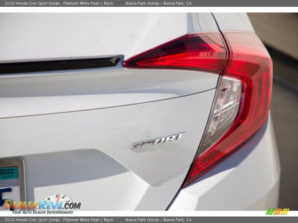 2019 Honda Civic Sport Sedan Platinum White Pearl / Black Photo #11