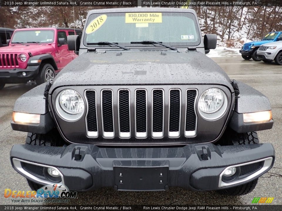 2018 Jeep Wrangler Unlimited Sahara 4x4 Granite Crystal Metallic / Black Photo #9