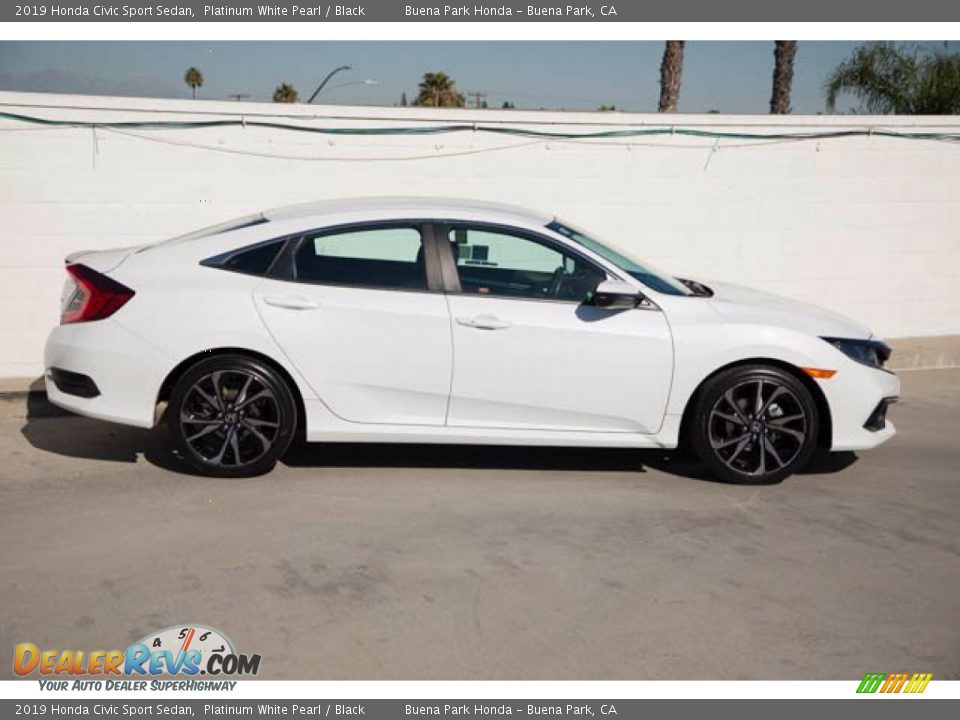 2019 Honda Civic Sport Sedan Platinum White Pearl / Black Photo #12