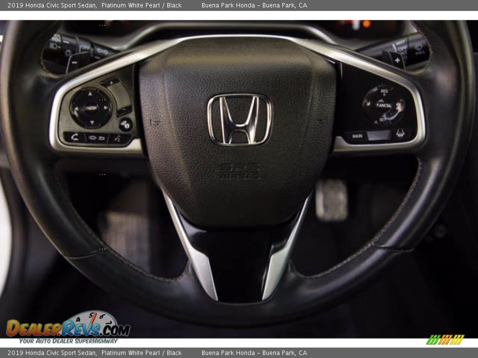 2019 Honda Civic Sport Sedan Platinum White Pearl / Black Photo #13